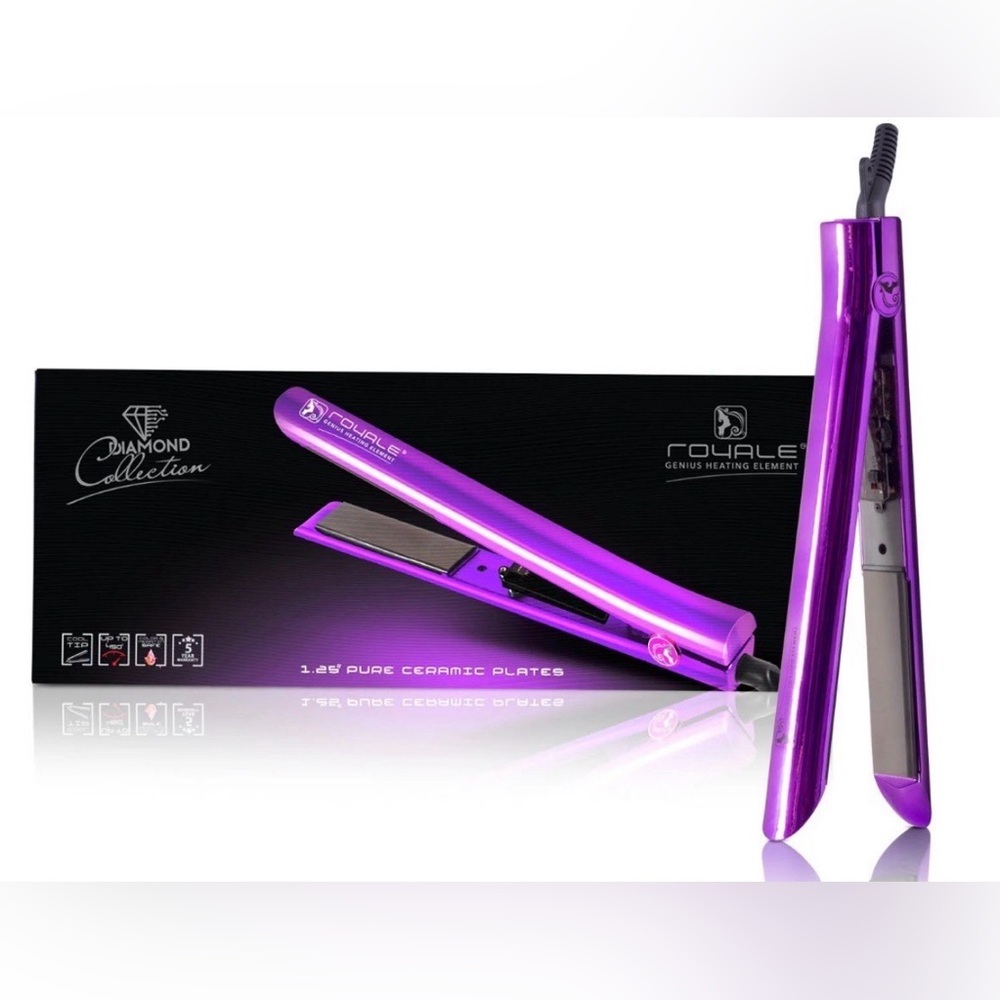 Royale Purple Hair Straightener, 100% Ceramic Plates